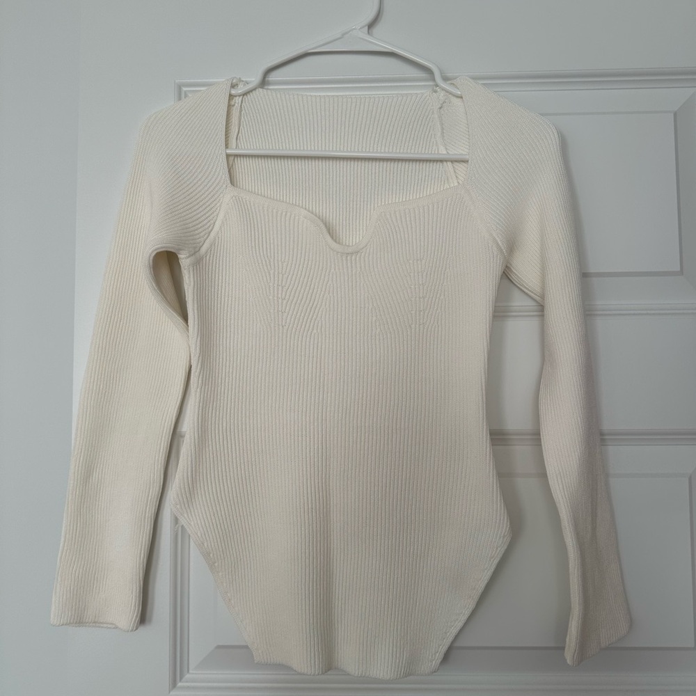 Rib knit sweater